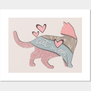 Cat Mom Cat Lady Cat Lover Posters and Art